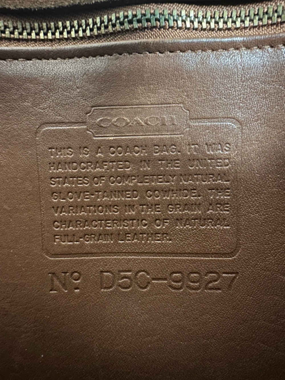 Vintage Coach Leather Willis Satchel in Cognac Brown 9927 - Picture 13 of 16